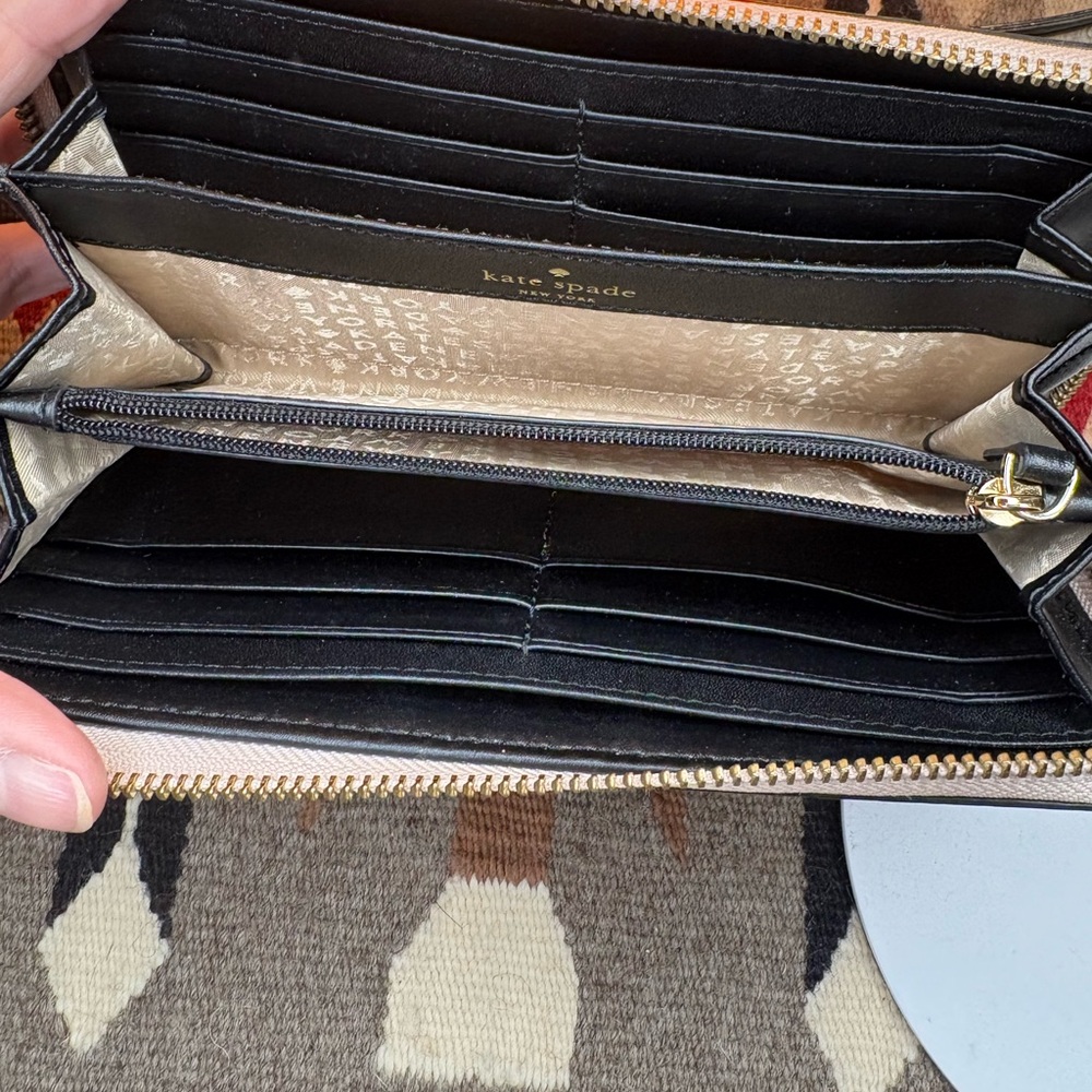 Kate Spade Wellesley Black and Cream Wallet - Picture 8 of 16